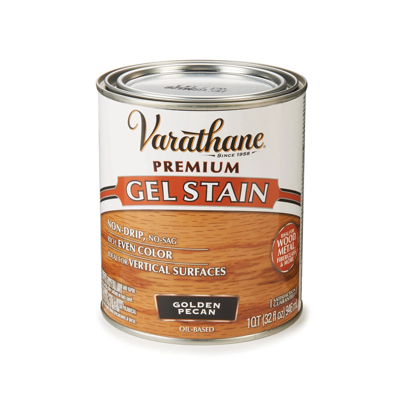 Premium Gel Stain - Oil Based - Color:Golden Pecan - Size:1 Quart